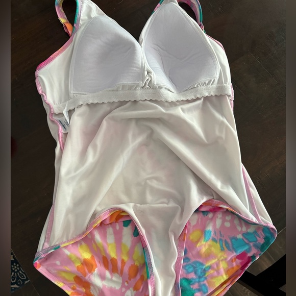 Lands End Tummy Control twist tie dye one-piece swim suit - swim suit only! - Picture 2 of 3